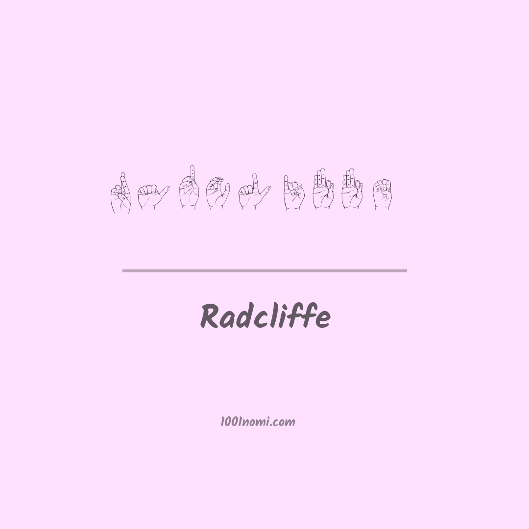 Radcliffe nella lingua dei segni