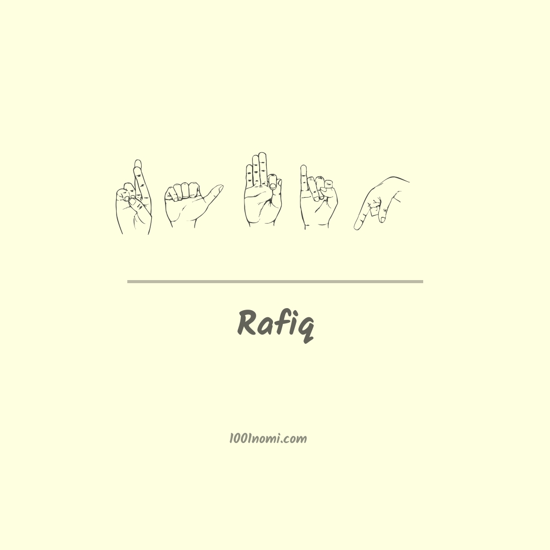 Rafiq nella lingua dei segni