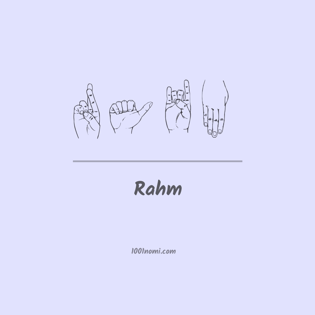 Rahm nella lingua dei segni