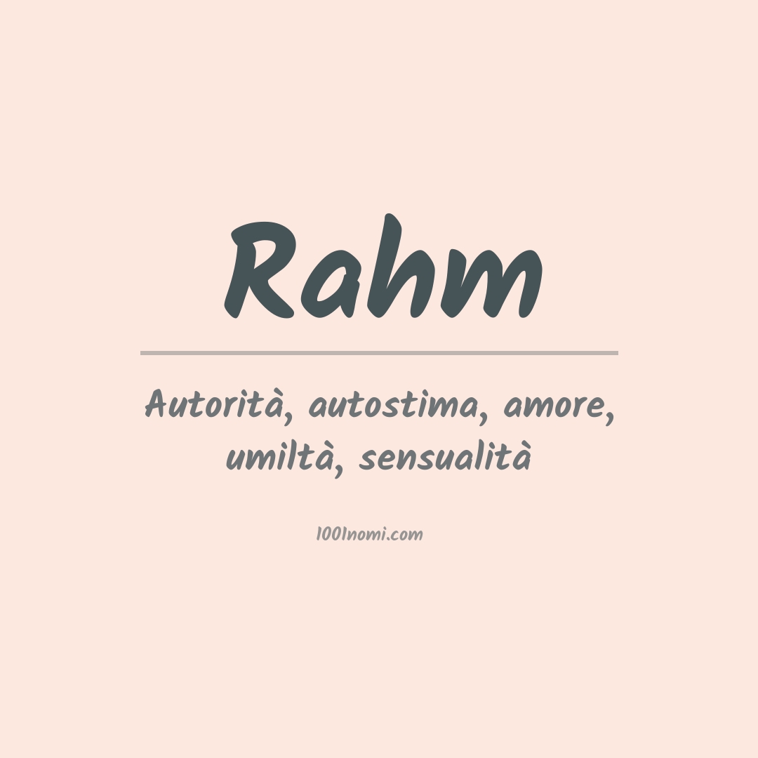 Significato del nome Rahm