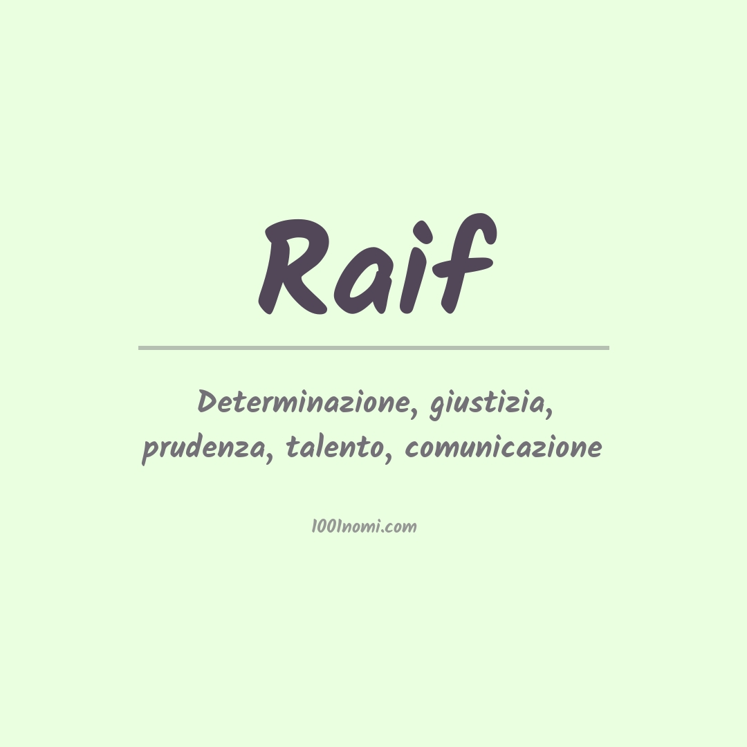 Significato del nome Raif Significato del nome Raif
