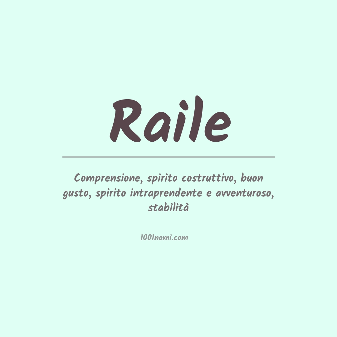 Significato del nome Raile