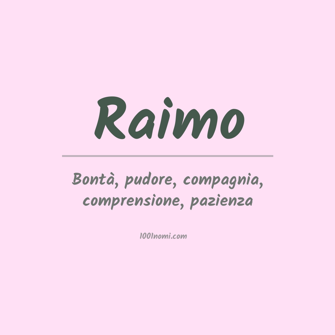 Significato del nome Raimo