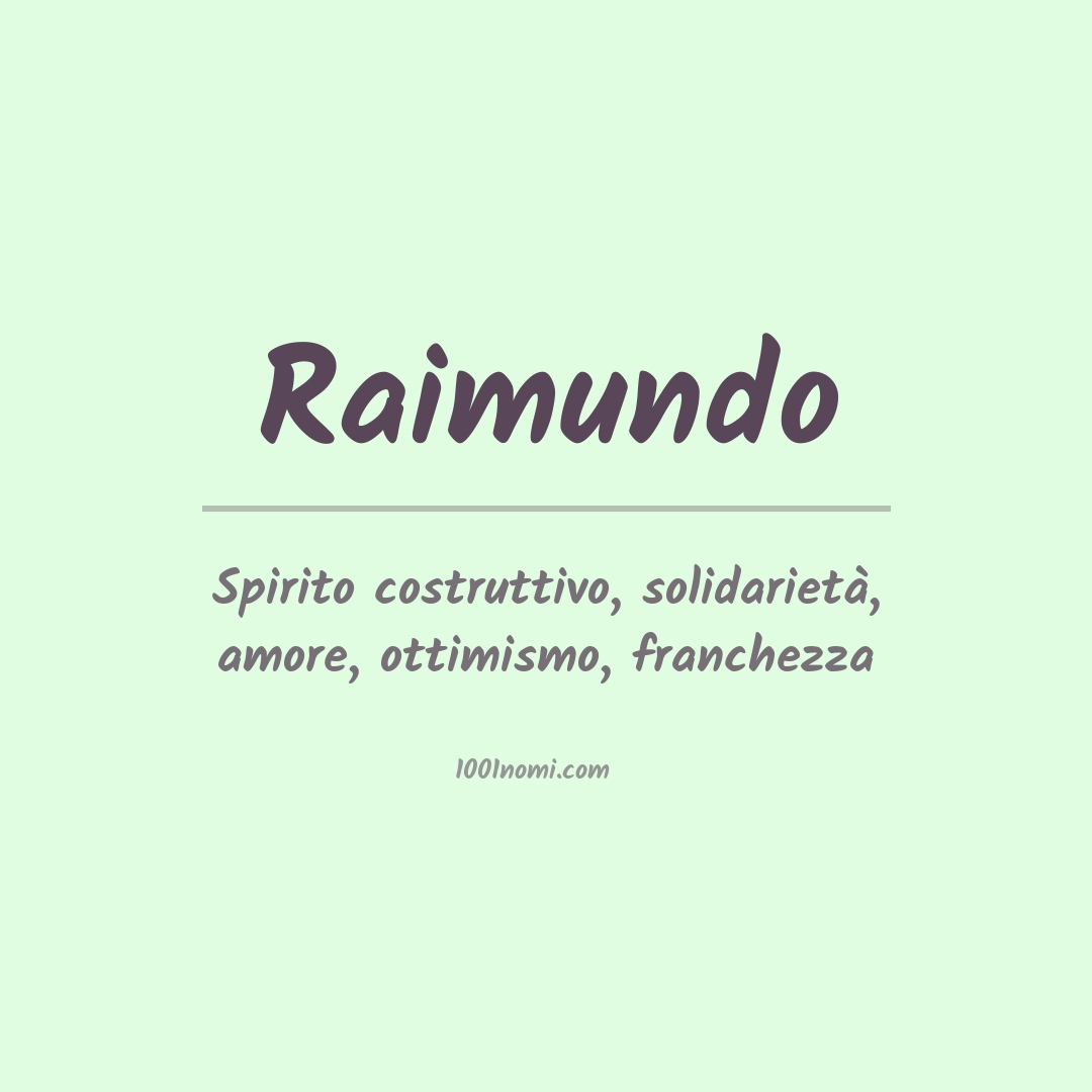 Significato del nome Raimundo