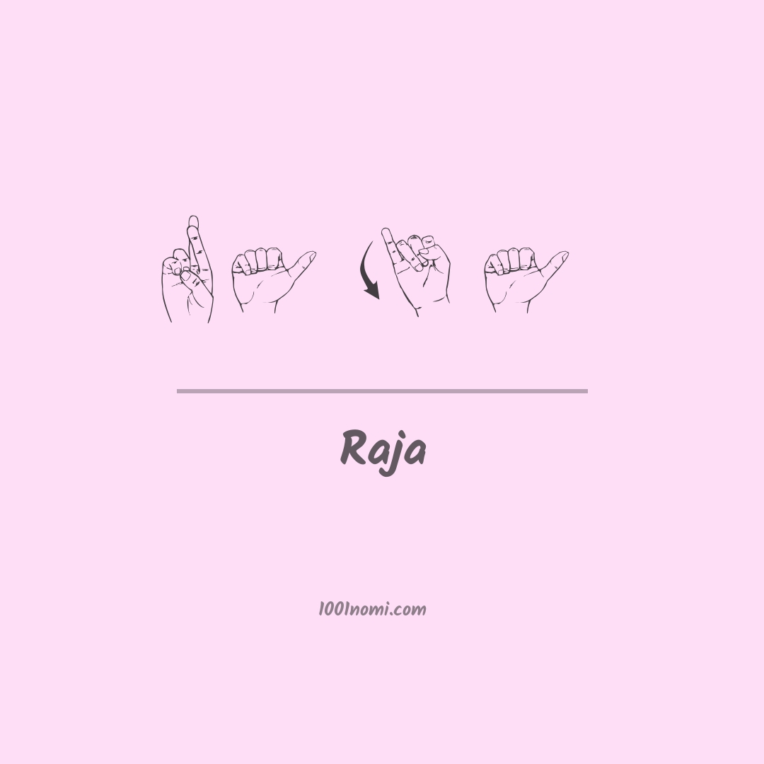 Raja nella lingua dei segni