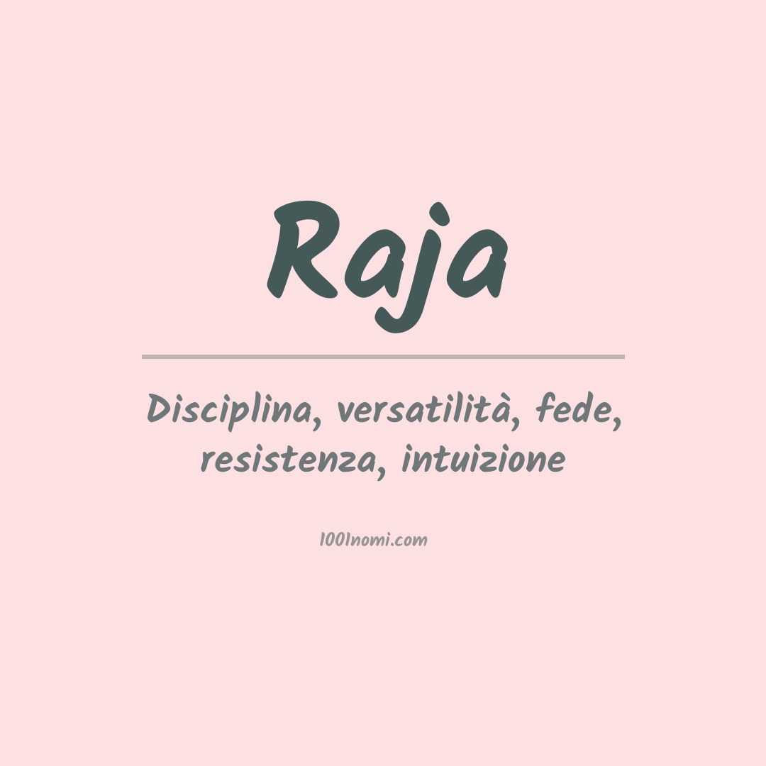 Significato del nome Raja
