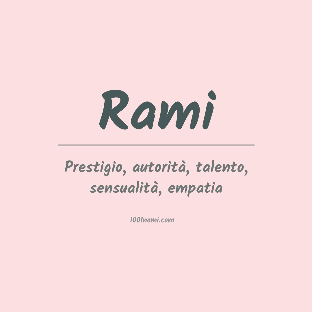 Significato del nome Rami