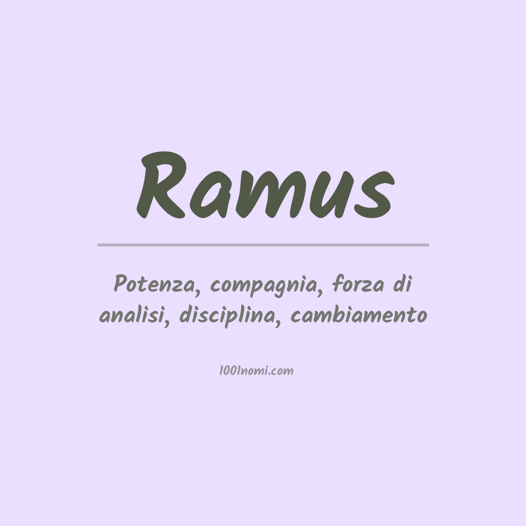 Significato del nome Ramus