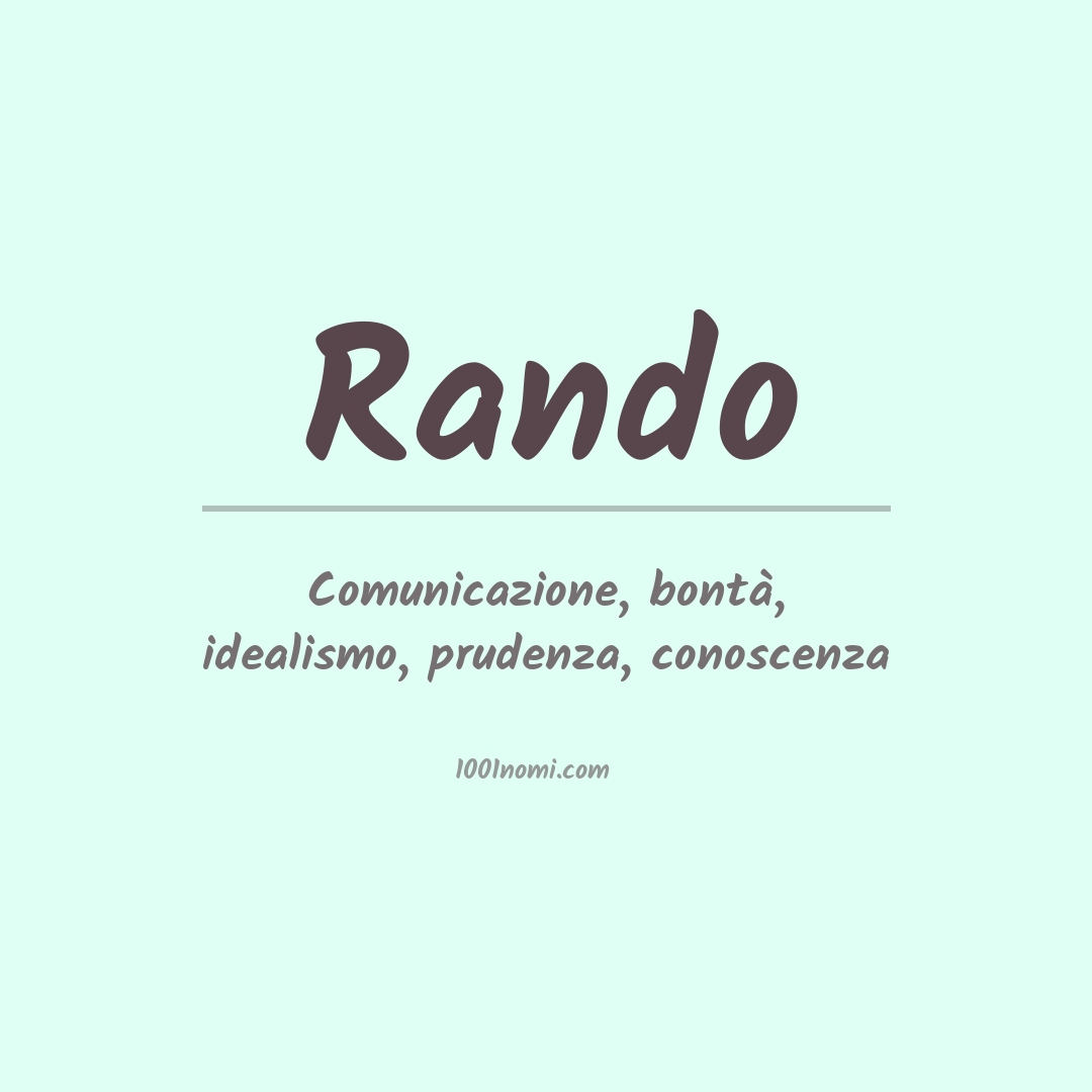 Significato del nome Rando