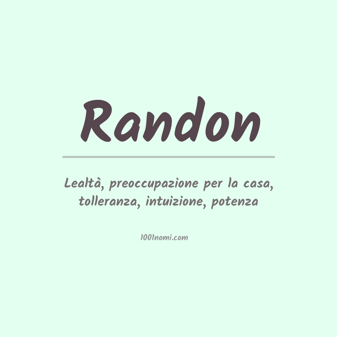 Significato del nome Randon