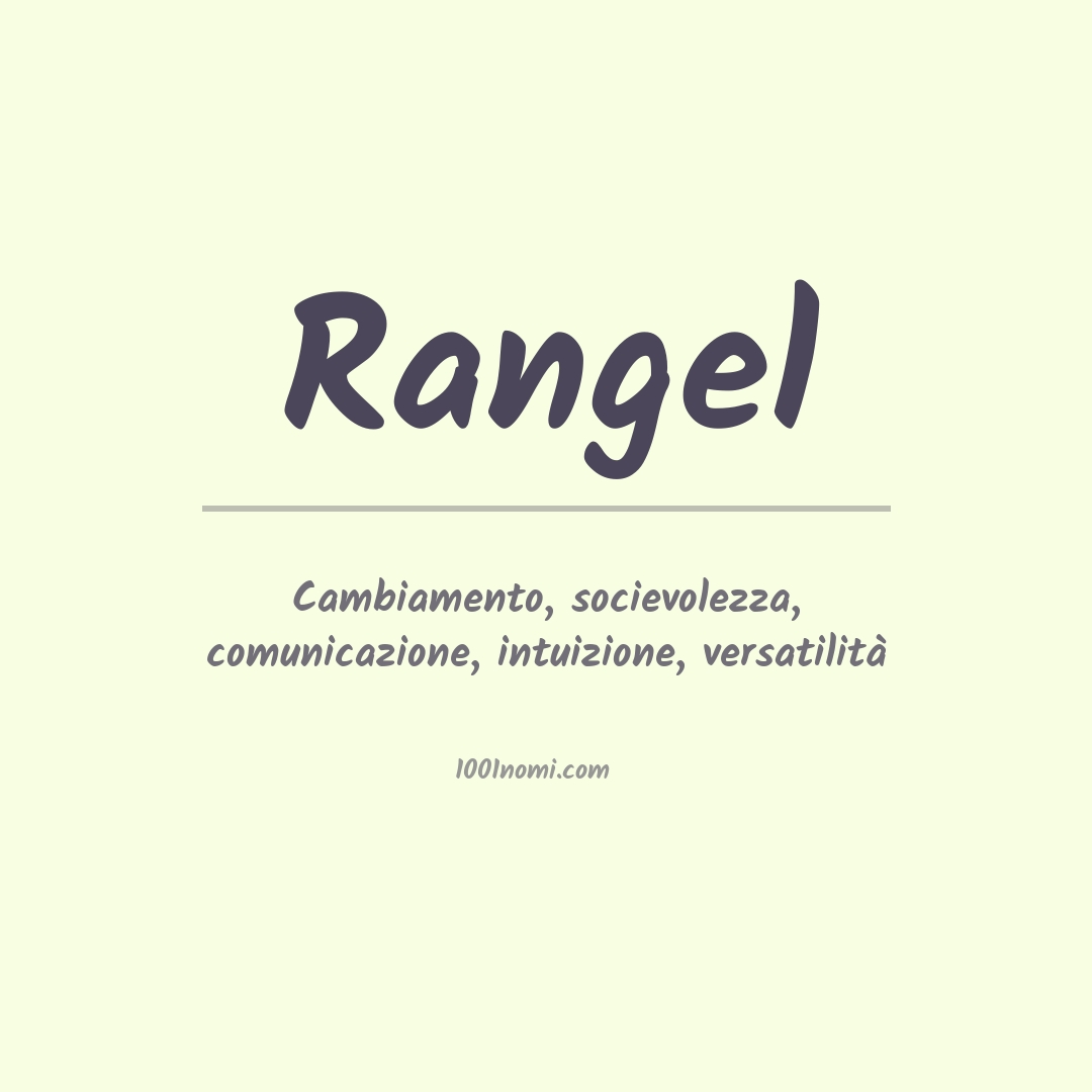 Significato del nome Rangel