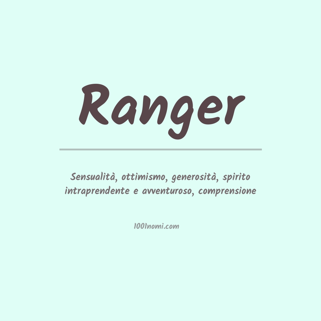 Significato del nome Ranger