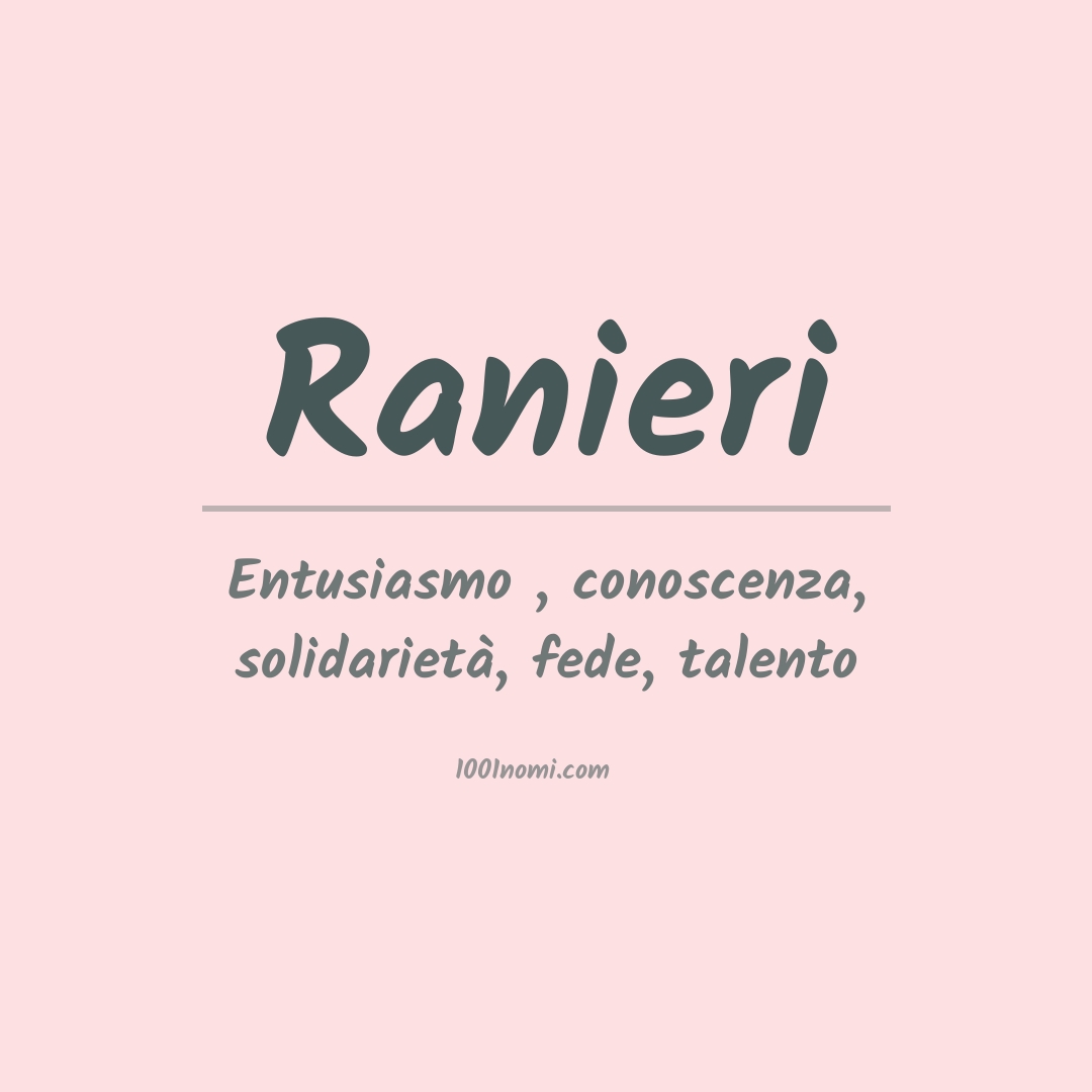 Significato del nome Ranieri