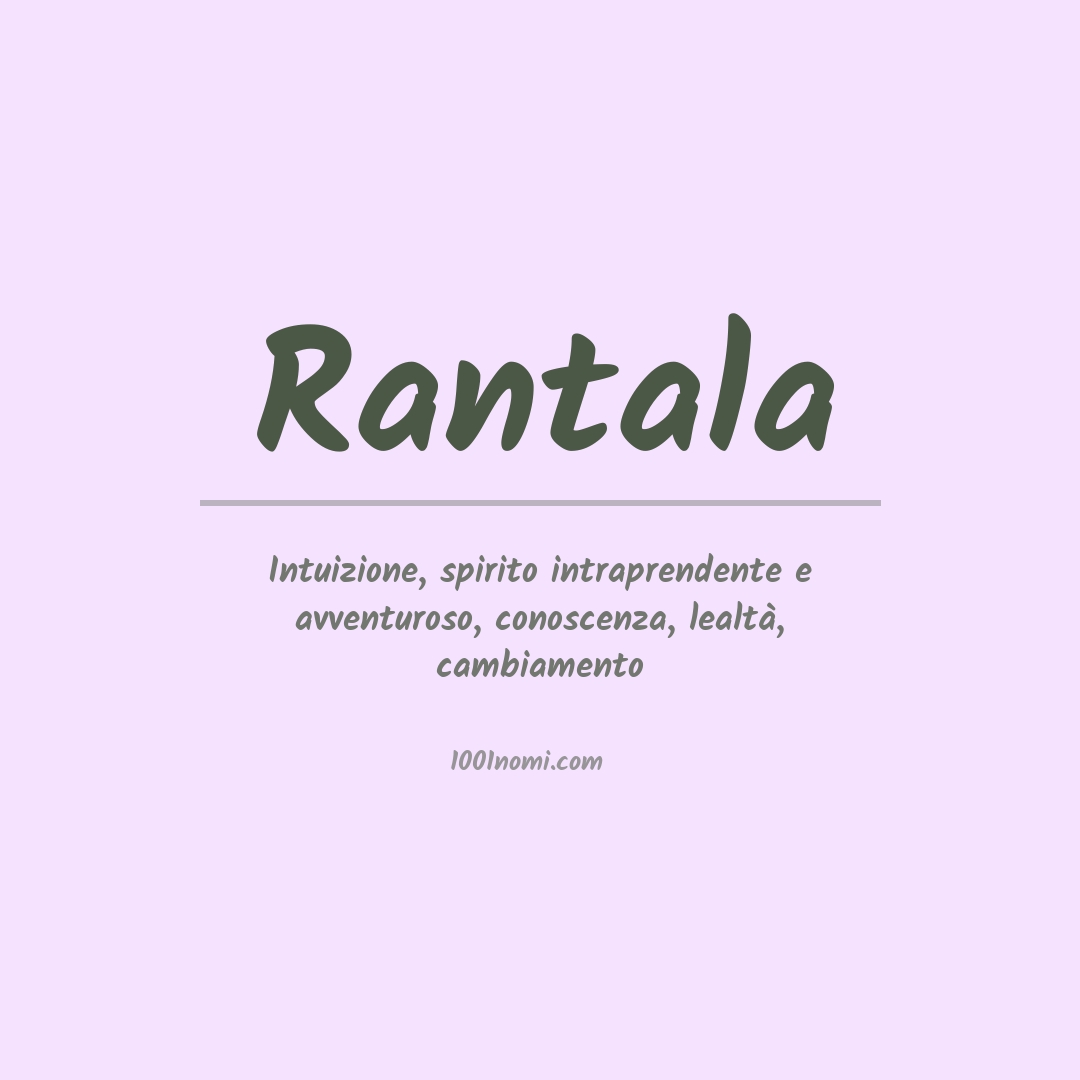 Significato del nome Rantala