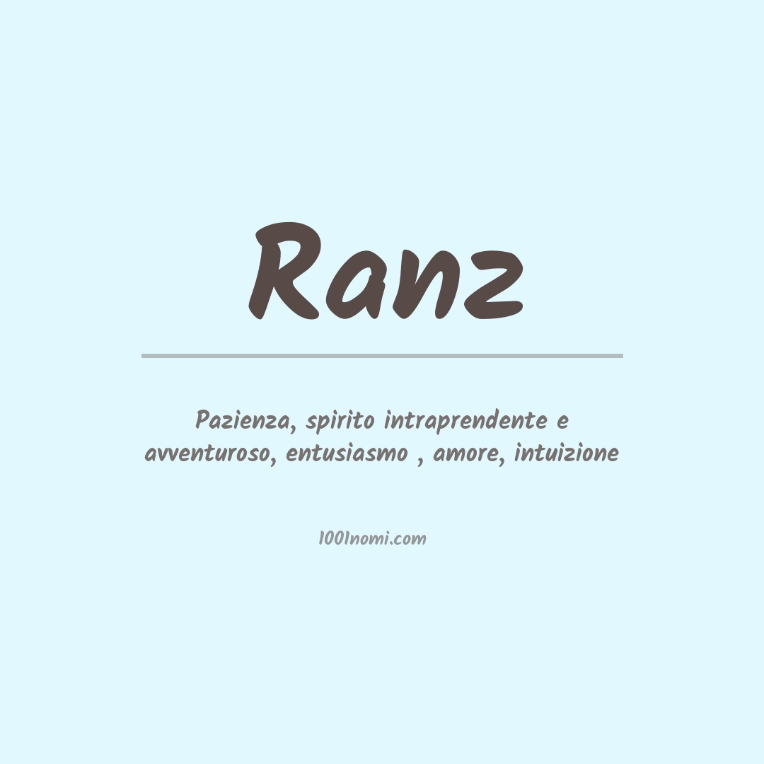 Significato del nome Ranz