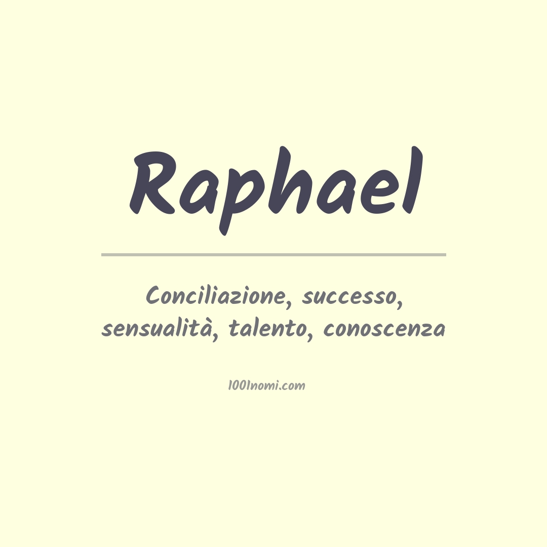 Significato del nome Raphael