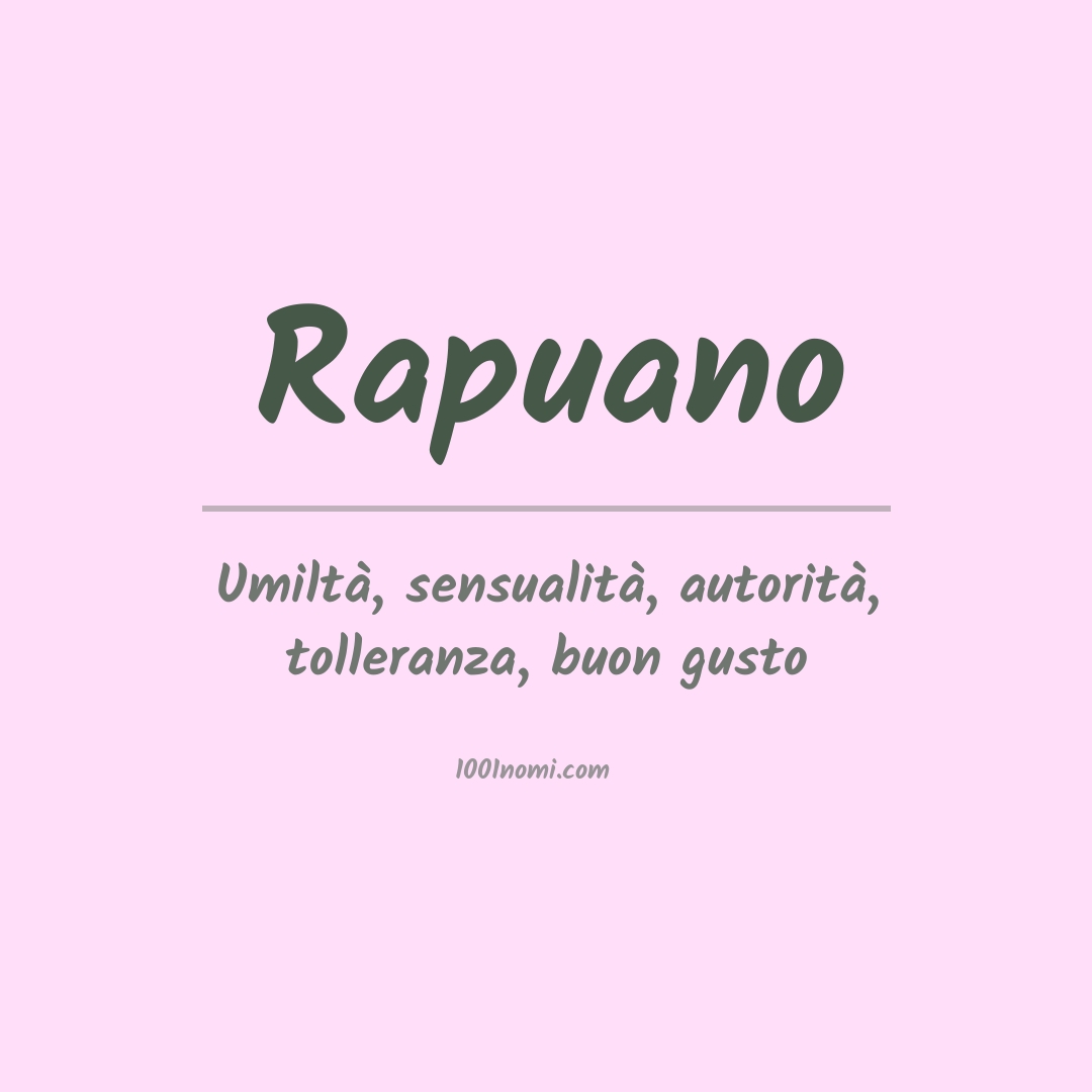 Significato del nome Rapuano