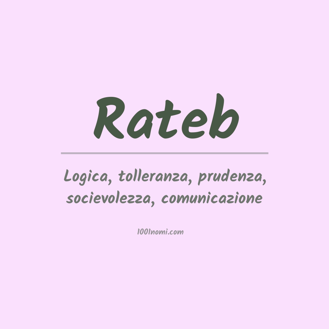 Significato del nome Rateb Significato del nome Rateb