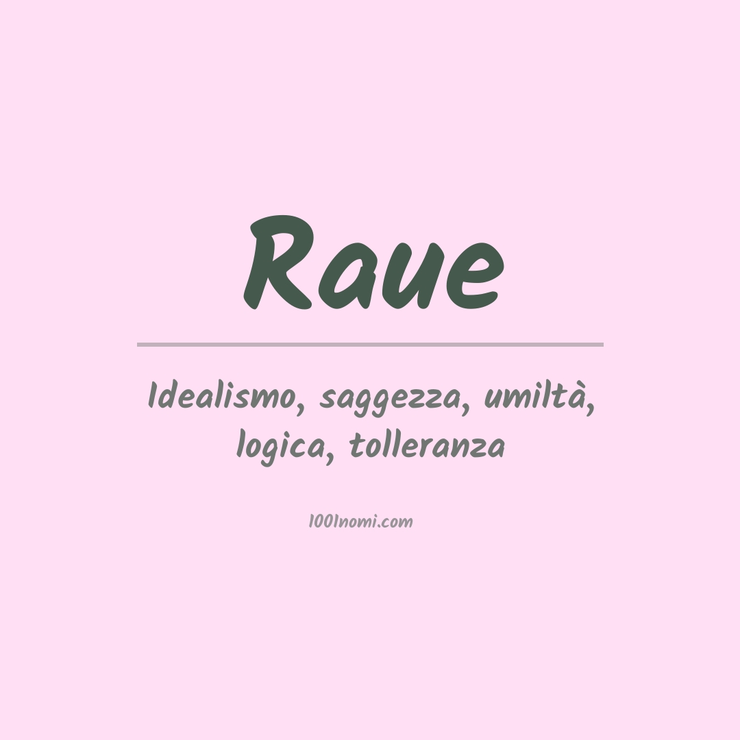 Significato del nome Raue