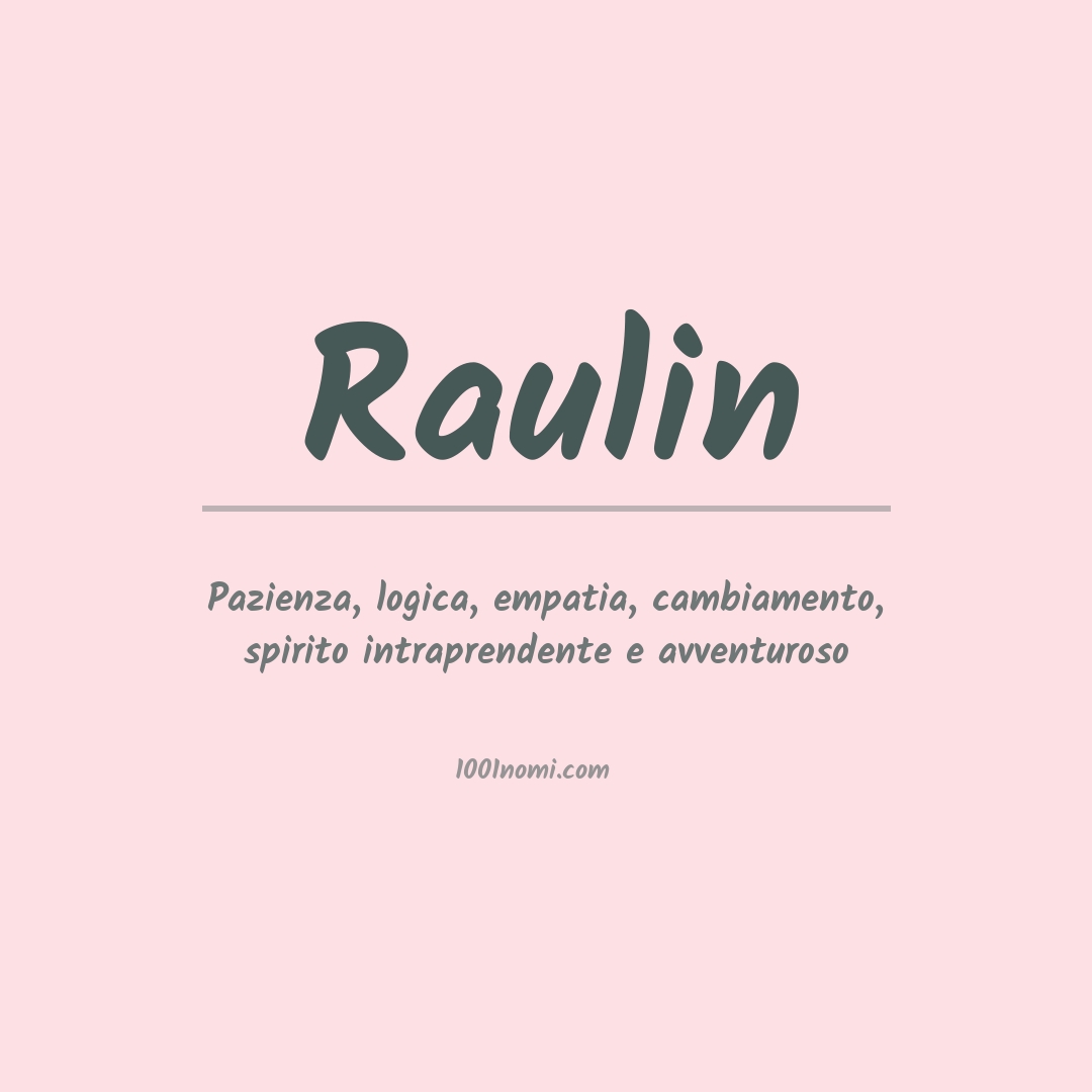 Significato del nome Raulin