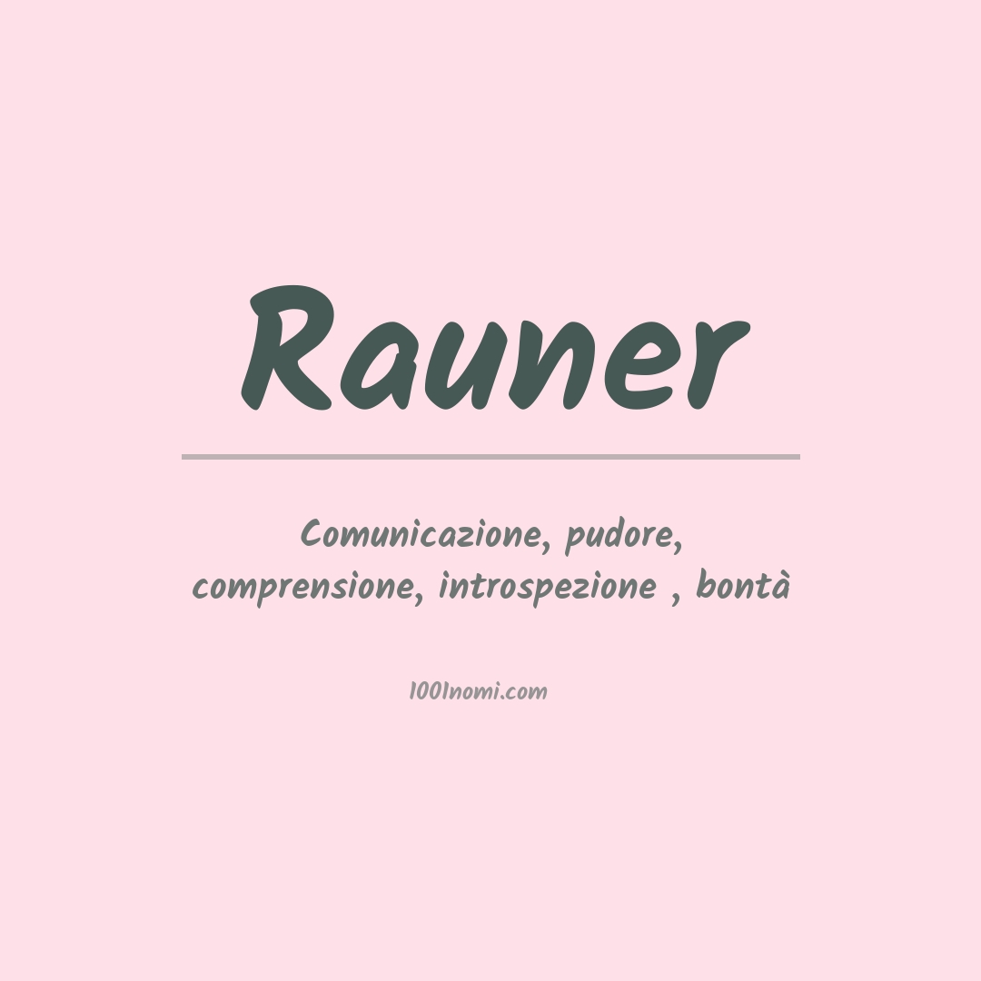 Significato del nome Rauner