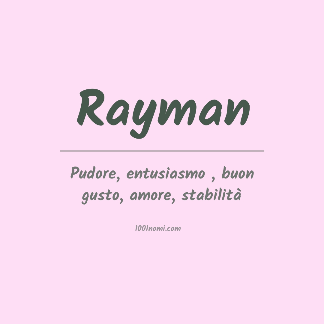 Significato del nome Rayman