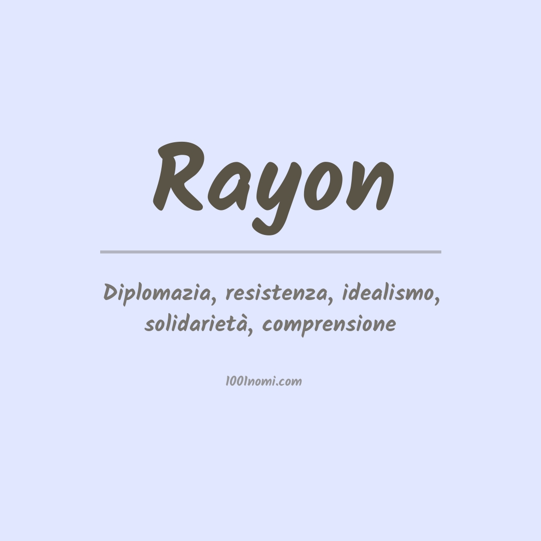 Significato del nome Rayon