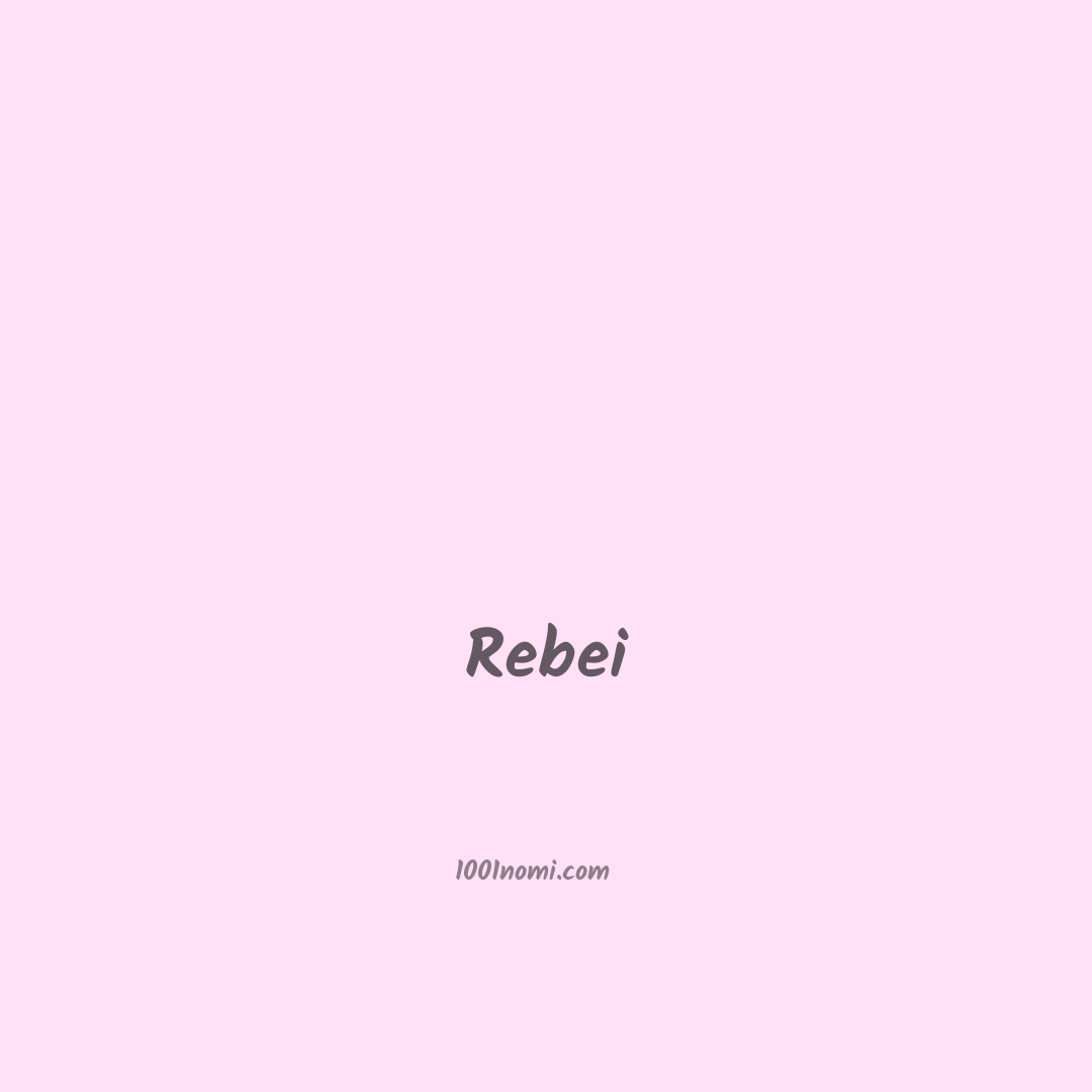 Rebei in cinese