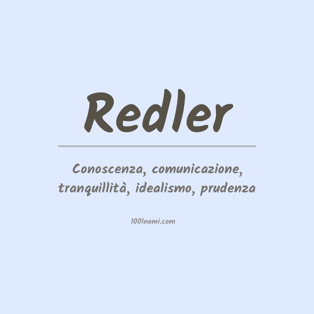 Significato del nome Redler