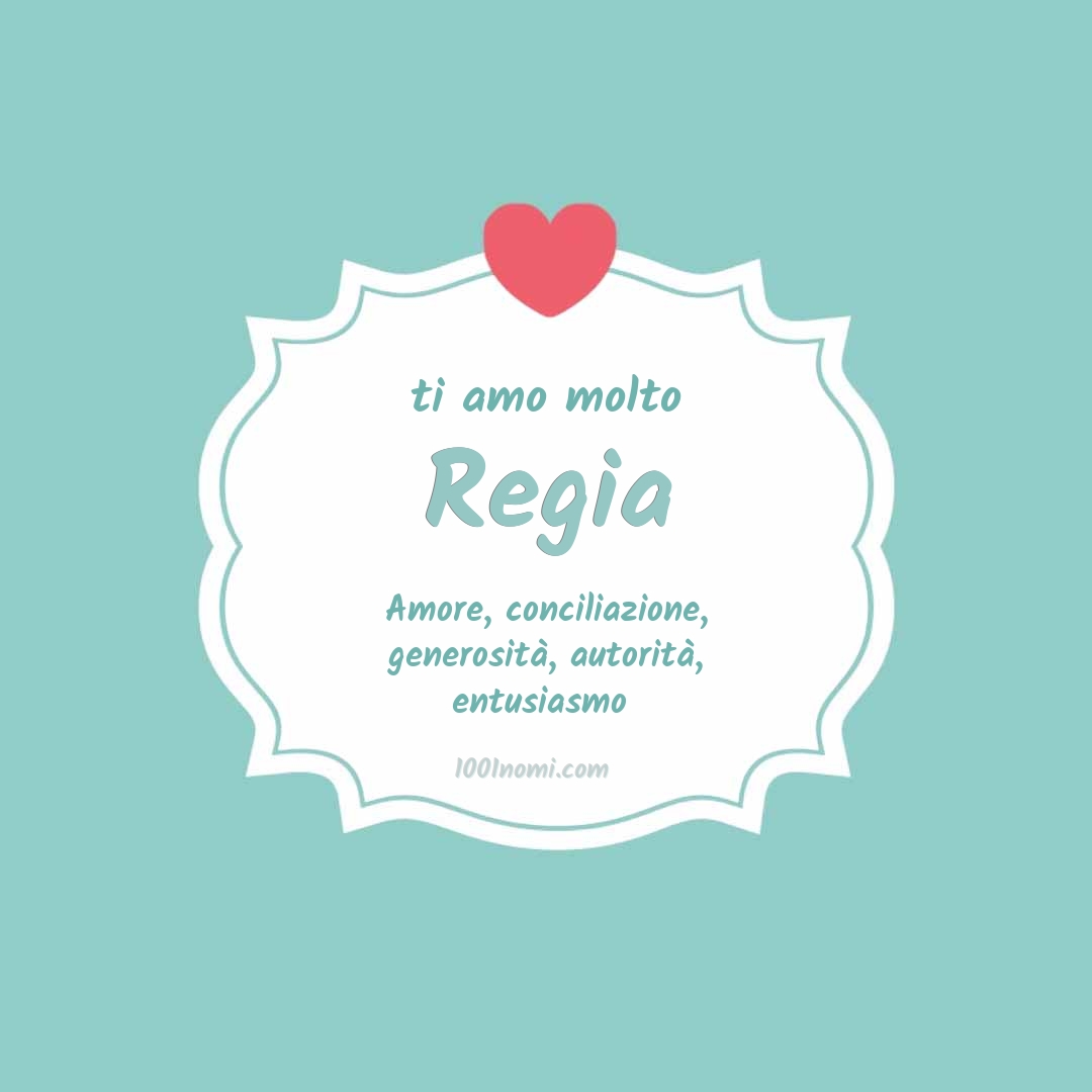 ti amo molto Regia Ti amo molto Regia