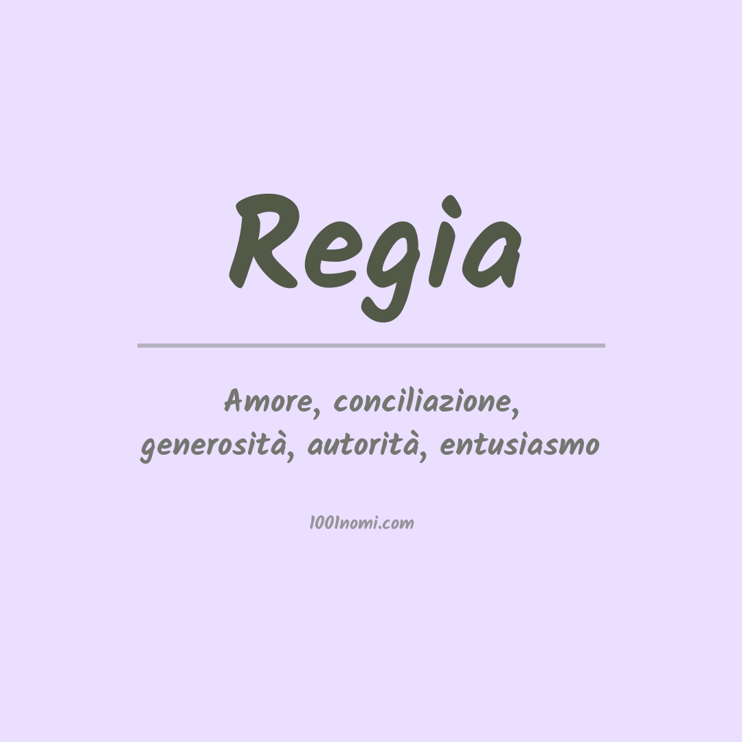 Significato del nome Regia Significato del nome Regia