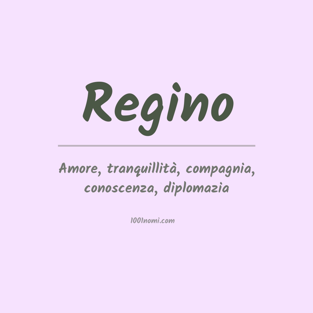 Significato del nome Regino