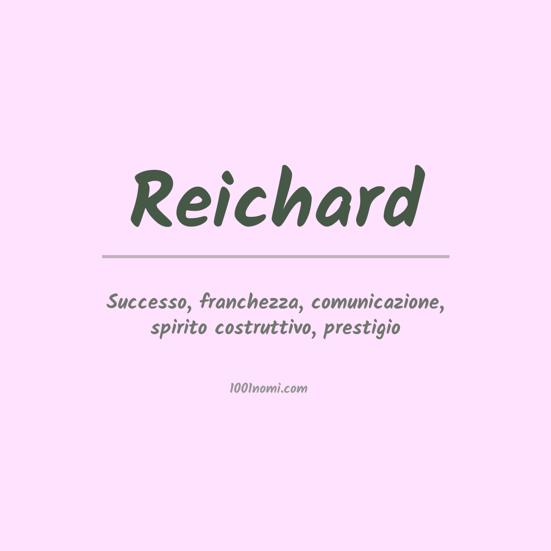 Significato del nome Reichard