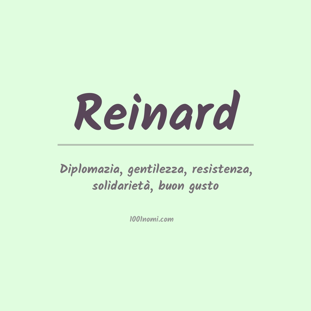 Significato del nome Reinard