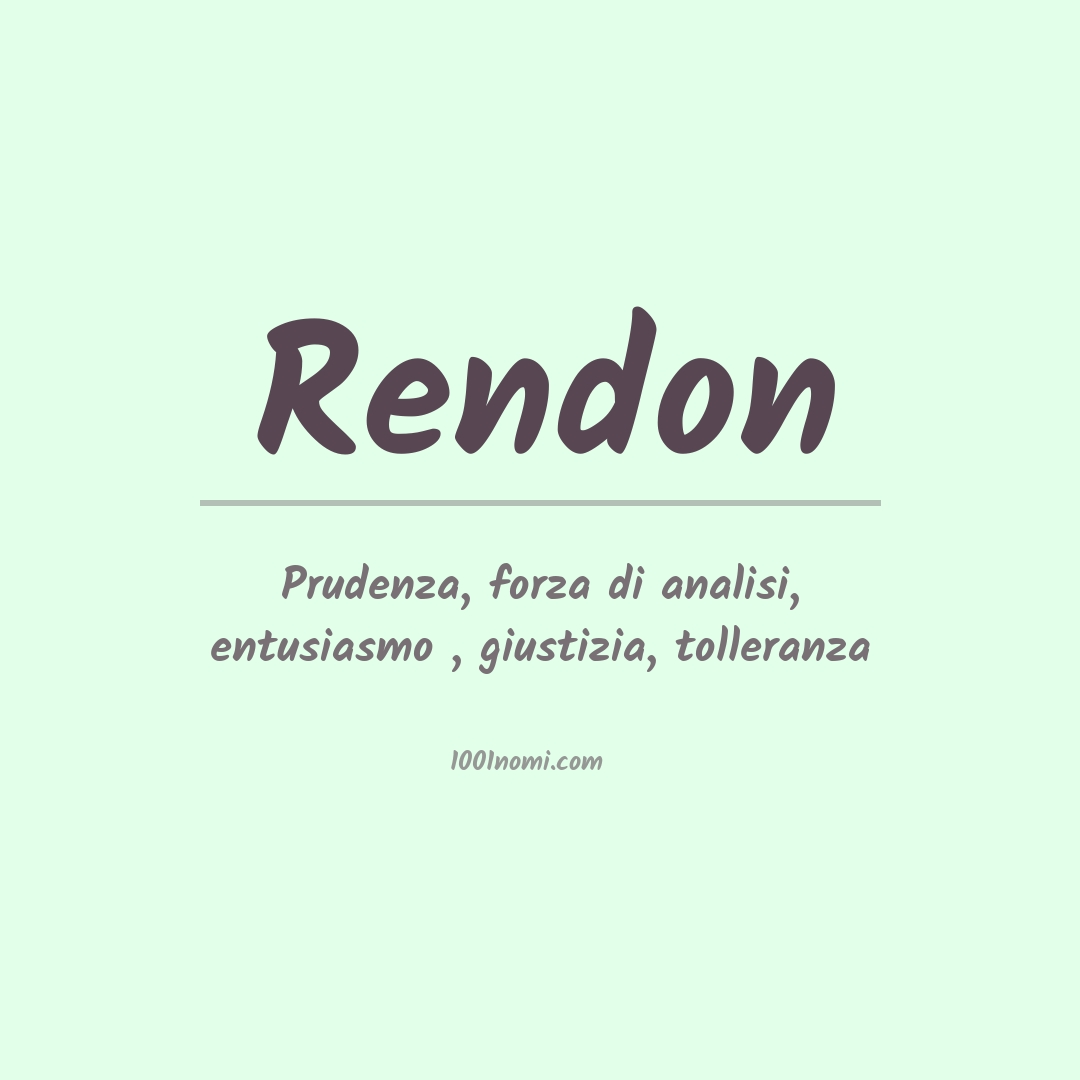 Significato del nome Rendon