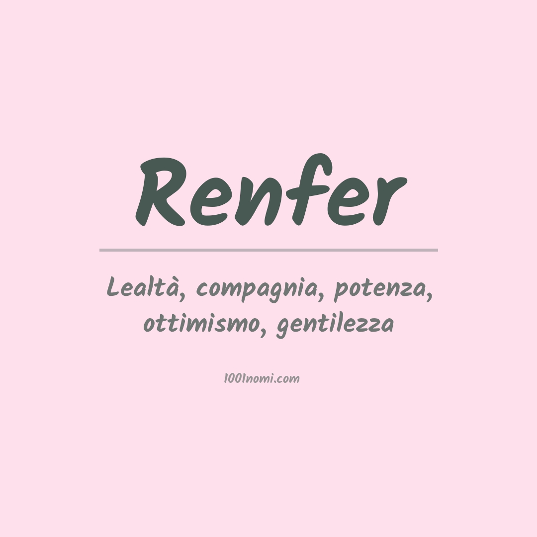 Significato del nome Renfer