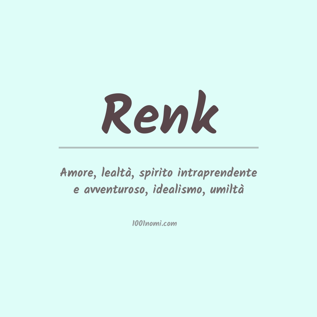 Significato del nome Renk