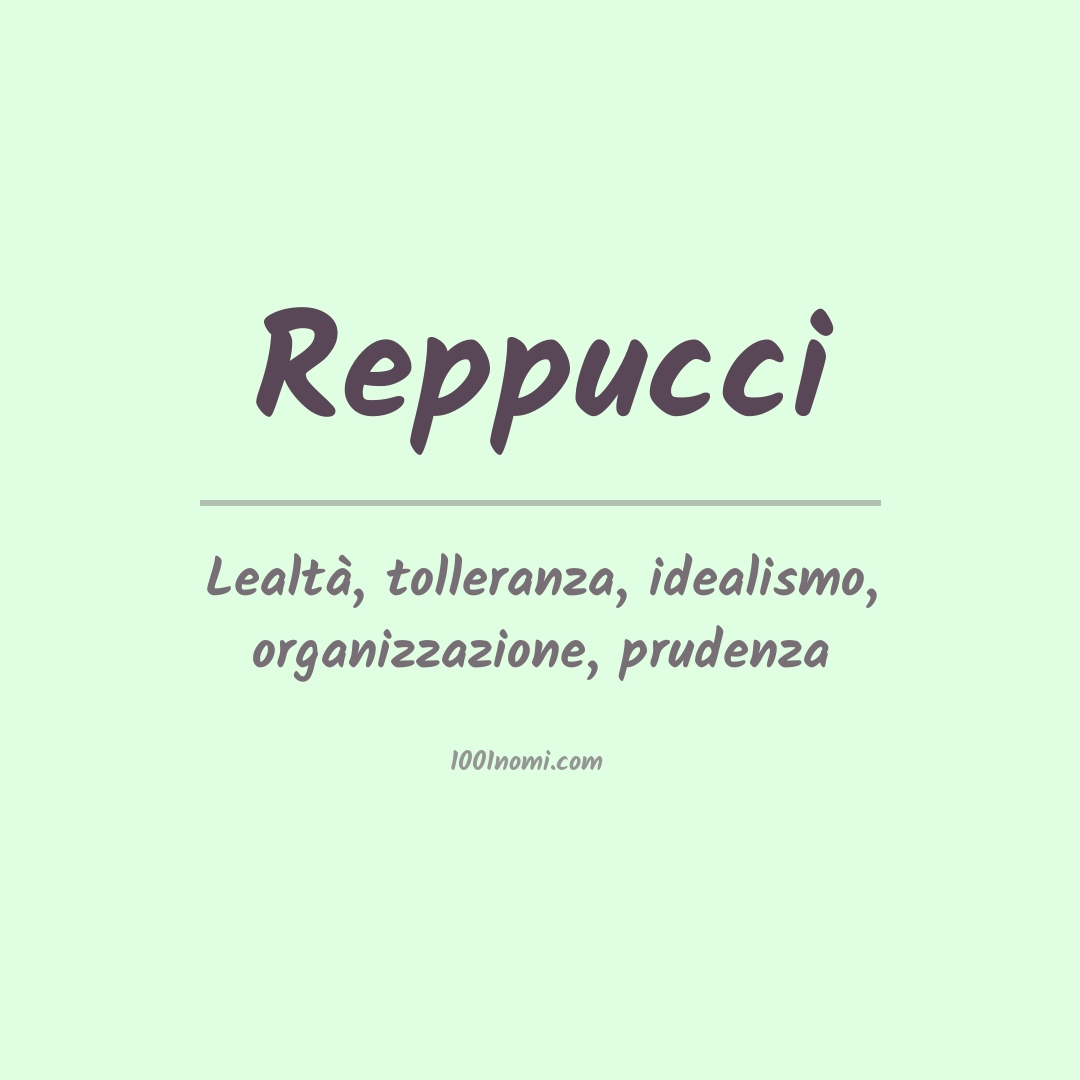 Significato del nome Reppucci