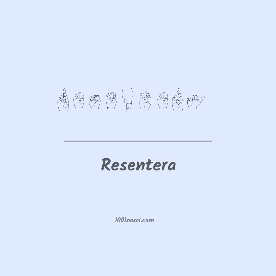 Resentera nella lingua dei segni