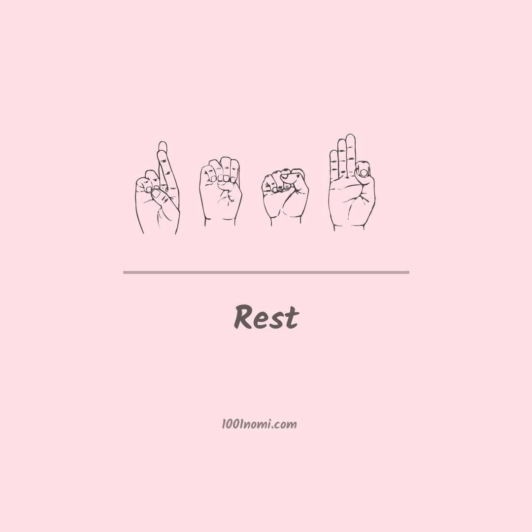 Rest nella lingua dei segni Rest nella lingua dei segni