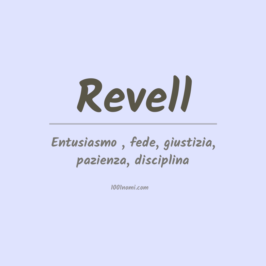 Significato del nome Revell