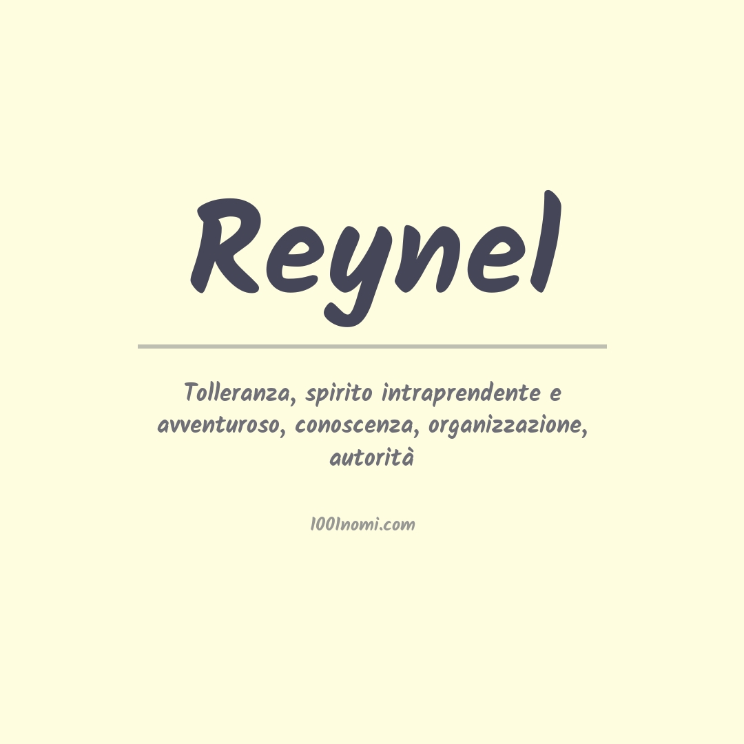 Significato del nome Reynel