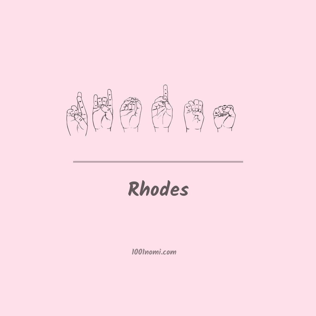 Rhodes nella lingua dei segni