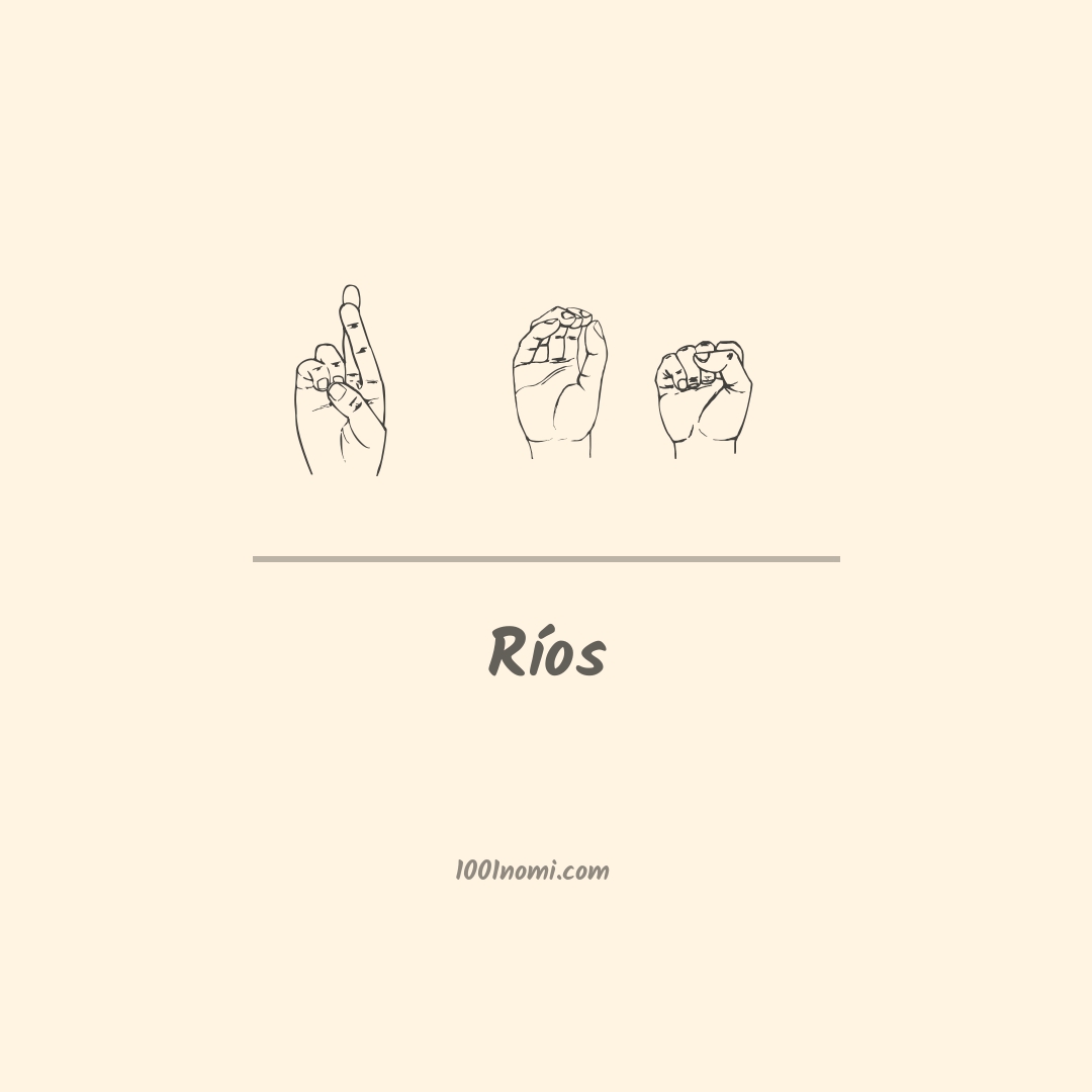 Ríos nella lingua dei segni