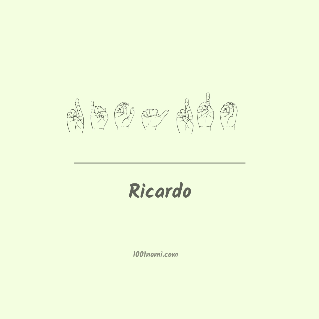 Ricardo nella lingua dei segni