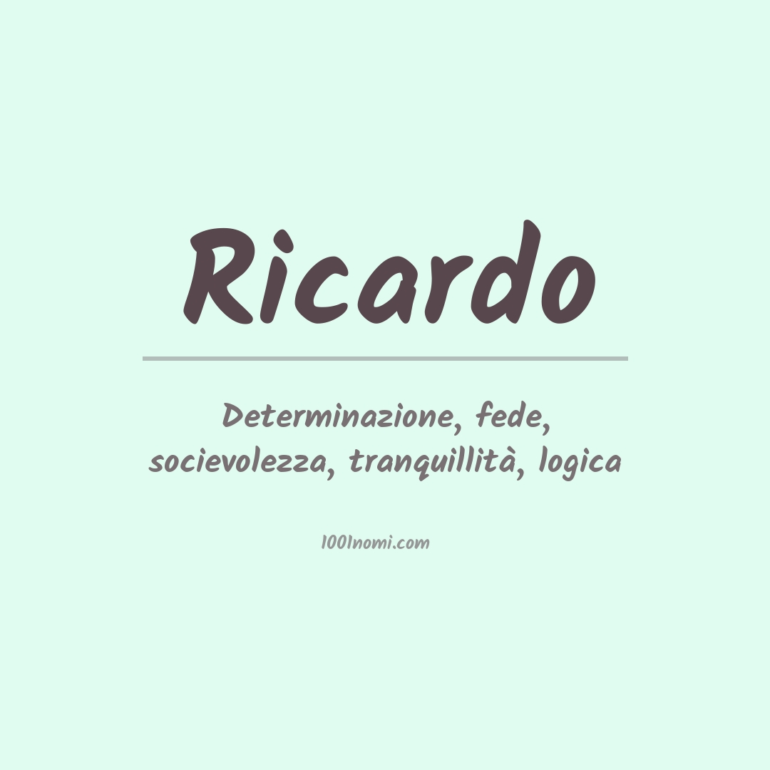 Significato del nome Ricardo