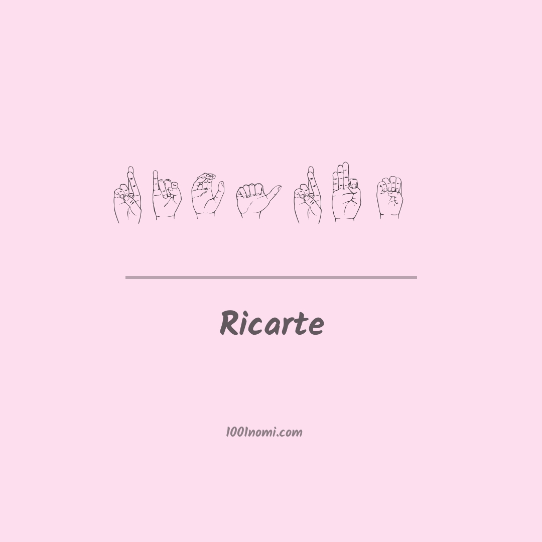 Ricarte nella lingua dei segni Ricarte nella lingua dei segni