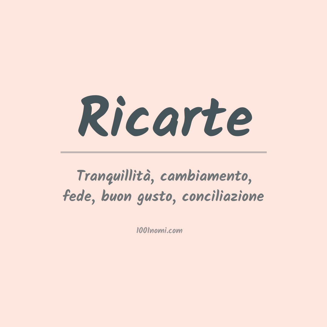 Significato del nome Ricarte Significato del nome Ricarte