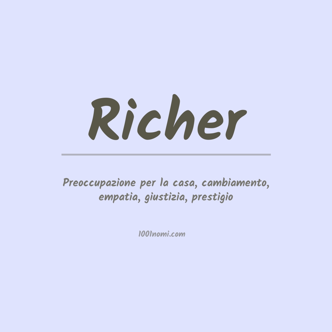 Significato del nome Richer