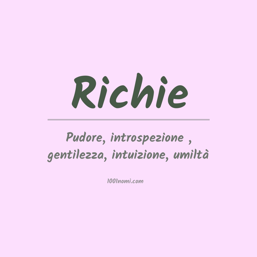 Significato del nome Richie